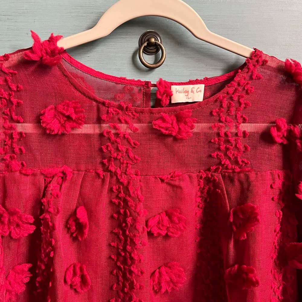 HAILEY & CO ADORABLE RED TOP - Picture 3 of 6